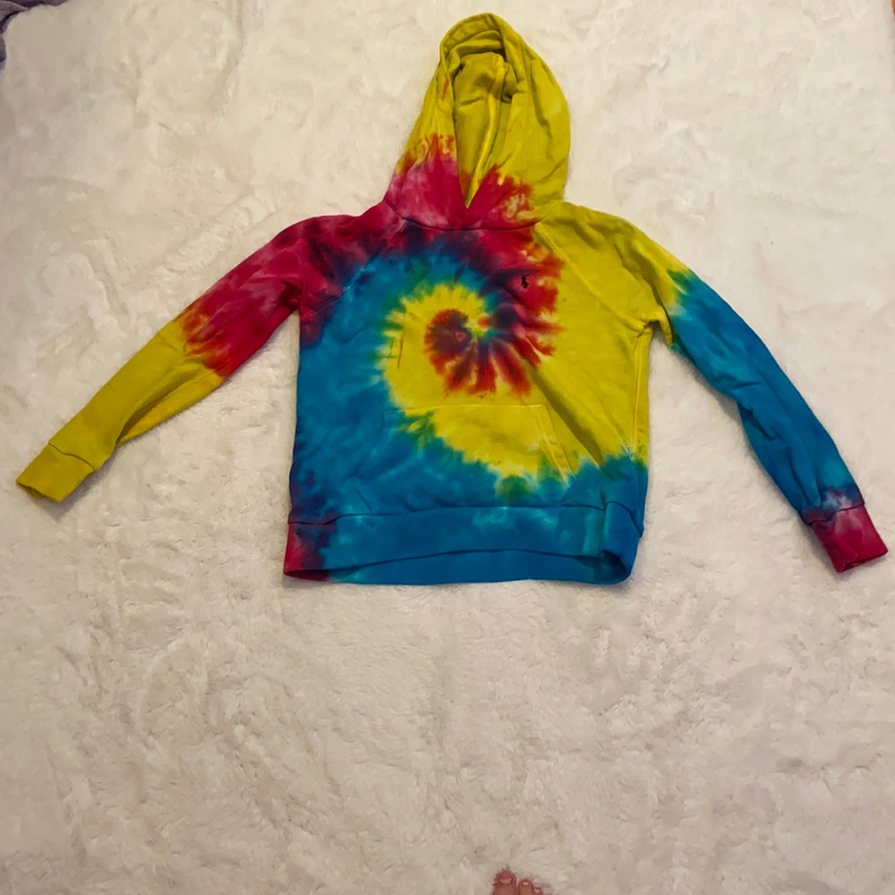 Tie dye Ralph Lauren hoodie kids